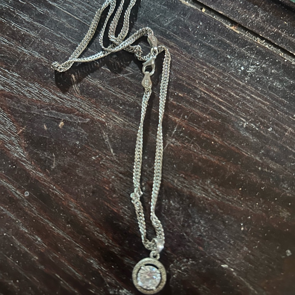Elegant Silver Pendant Necklace sterling silver 10k